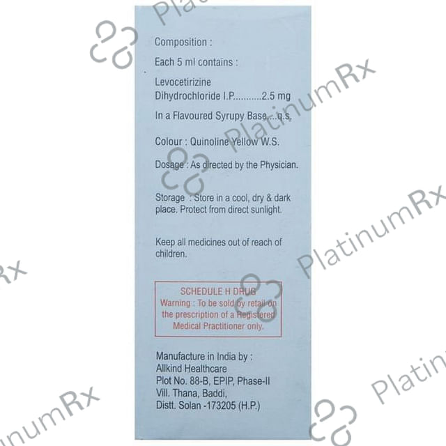 Levocet 2.5mg Syrup 60ml