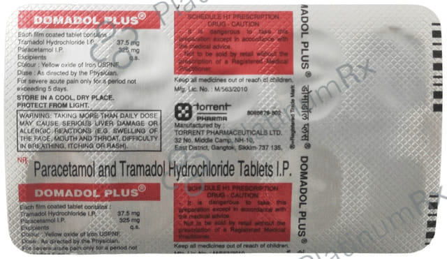 Domadol Plus 325/37.5mg Tablet 10s