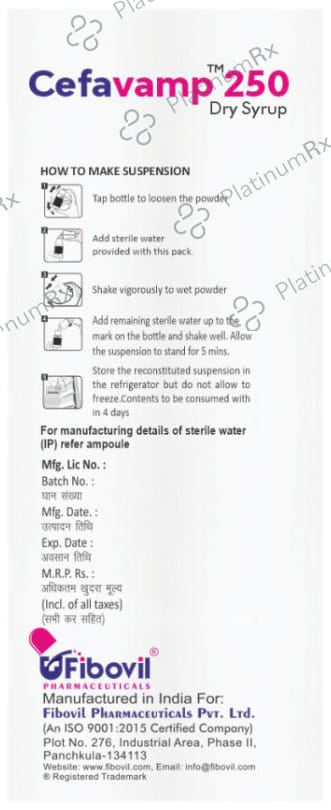 Cefavamp 250 Dry Syrup Mix Fruit