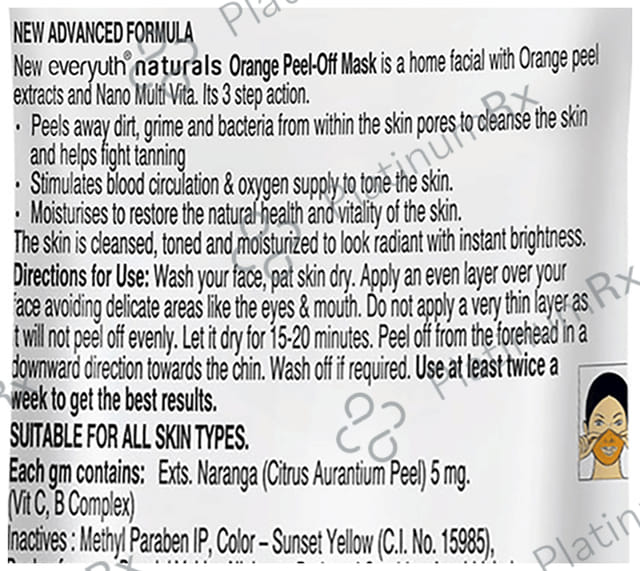 Everyuth Naturals Natural Glow Orange Peel-Off Mask 50gm