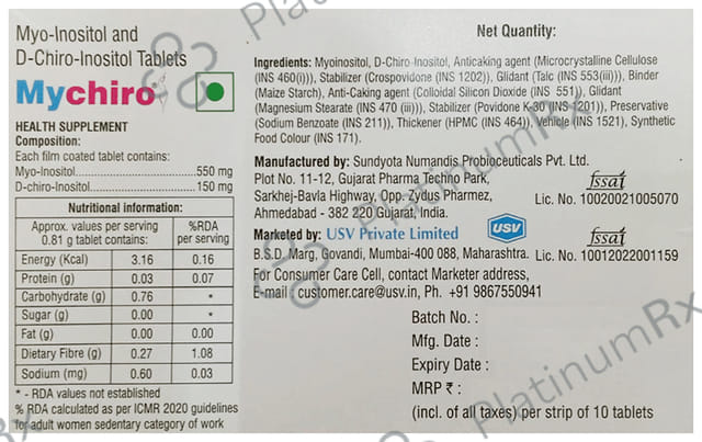 Mychiro 150/550mg Tablet 10s