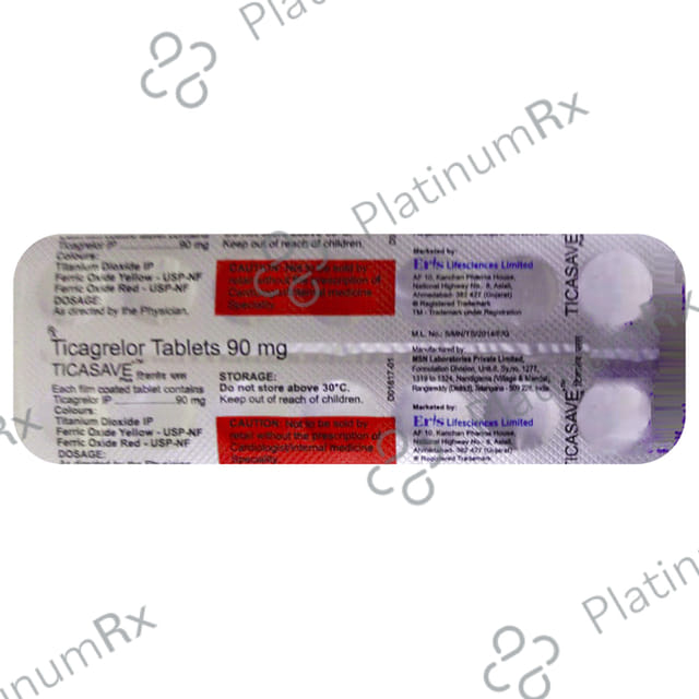 Ticasave Plus 90mg Tablet 10s