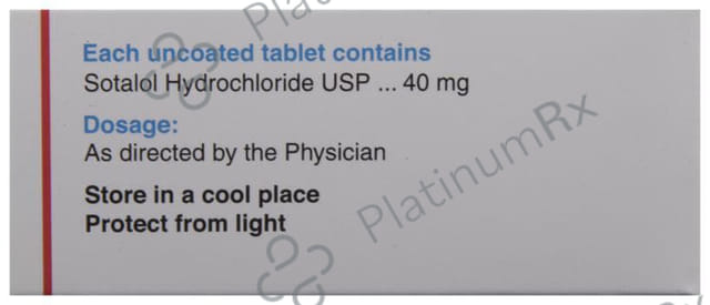 Sotalar 40mg Tablet 10s