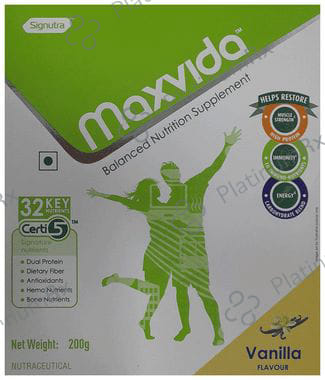 Maxvida Nutritional Supplement Flavour Vanilla Powder 200gm