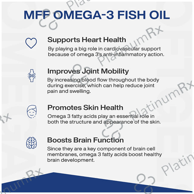 MyFitFuel Fish Oil Omega 3 1000mg Soft Gelatin Capsule