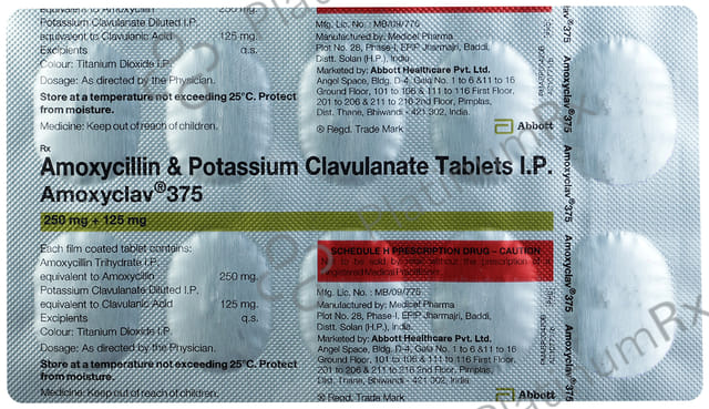 Amoxyclav 250/125mg Tablet 10s
