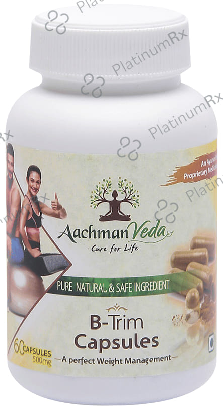 Aachman Veda A Perfect Weight Management B-Trim 500mg Capsule (60 Each) 1 Bottle
