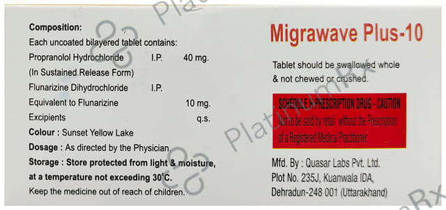 Migrawave Plus 40mg/10mg Tablet