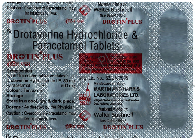 Drotin Plus 80/500mg Tablet 10s