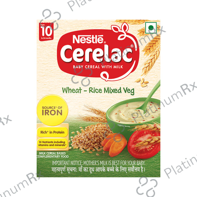 Nestle Cerelac Baby (10 months+) Cereal with Milk, Iron, Vitamins & Minerals - Wheat-Rice Mixed Veg