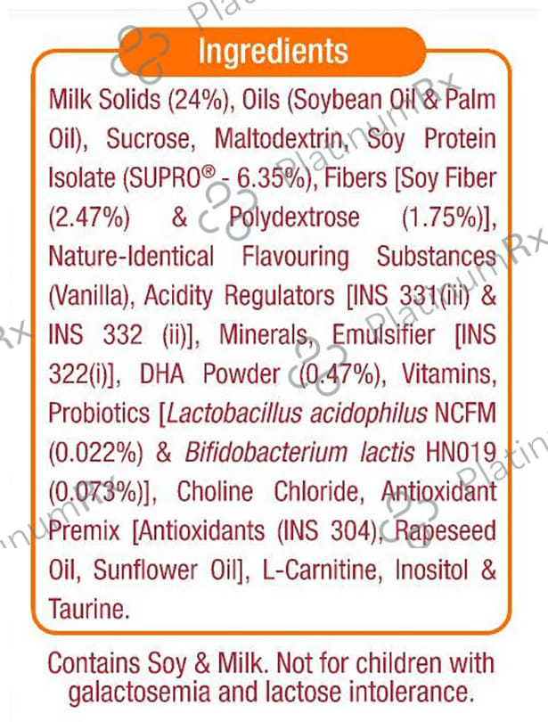Groviva Child Nutrition for Physical Growth, Brain Development & Immunity Flavour Vanilla Powder 400gm