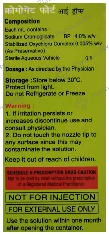 Cromogat Forte 4% Eye Drop 5ml
