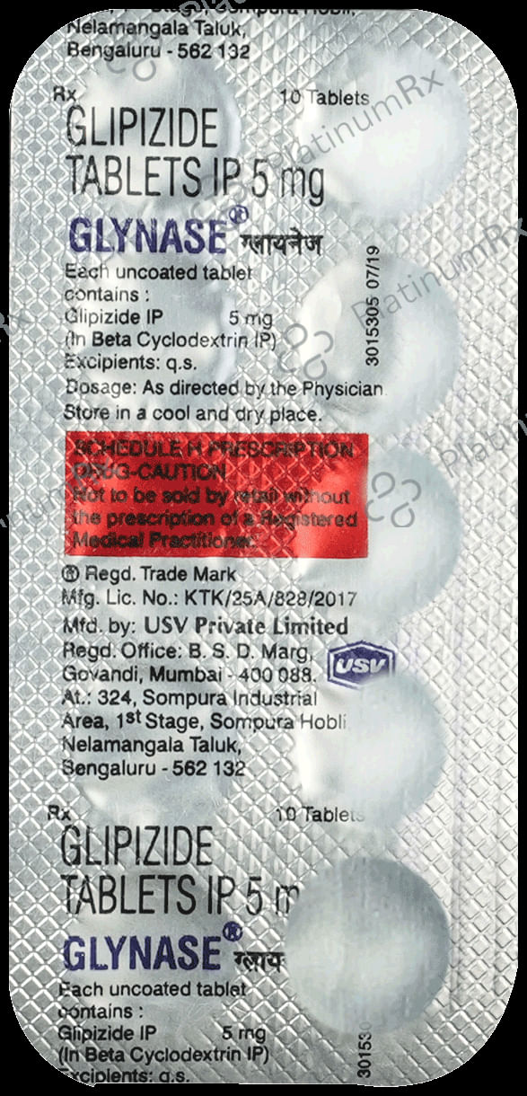 Glynase 5mg Tablet 10s