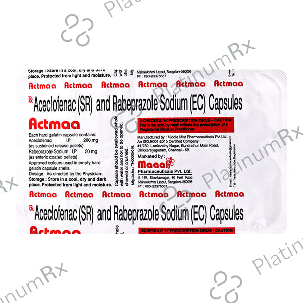 Actmaa 200/20mg Capsule SR 10s