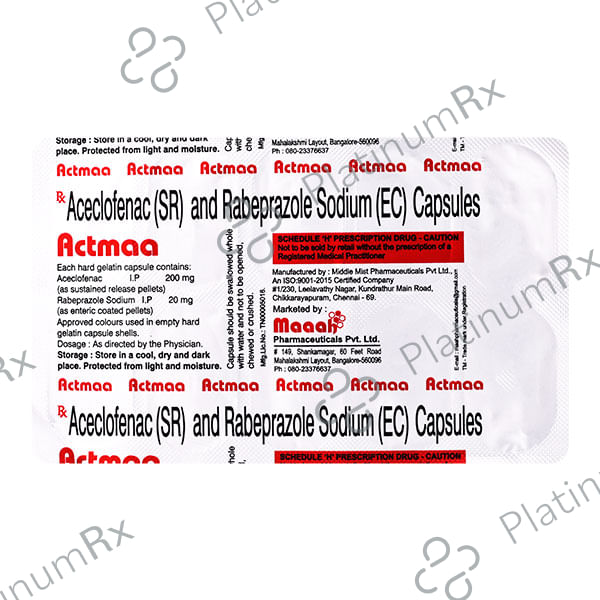 Actmaa 200/20mg Capsule SR 10s