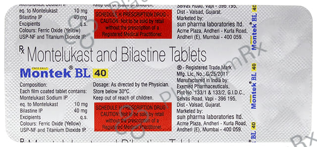 Montek BL 40/10mg Tablet 10s