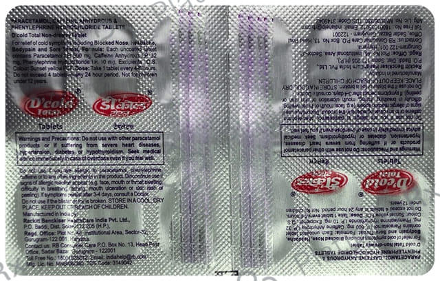 D Cold Total 32/500/10mg Tablet 6s