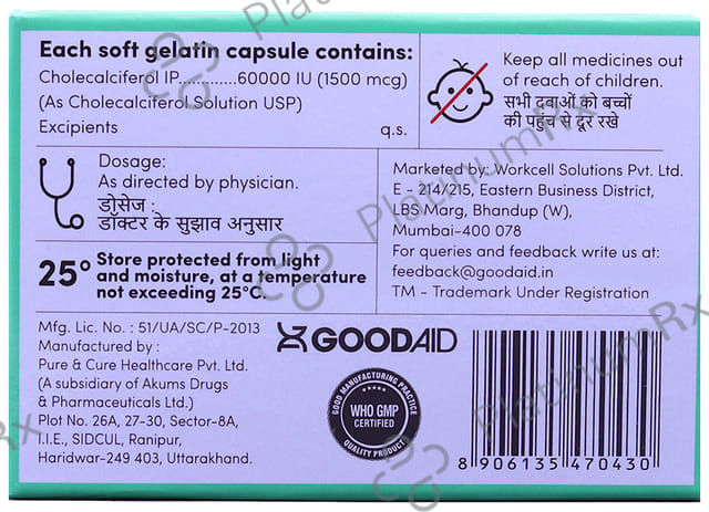Goodvitamin D3 60K Capsule 4s