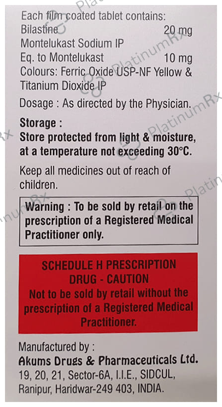 Febrikast BT 20mg/10mg Tablet