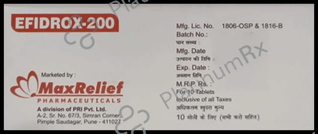 Efidrox 200 Tablet DT 10s