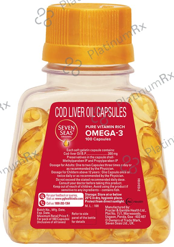 Seven Seas Original Cod Liver Oil Soft Gelatin Capsule 100s
