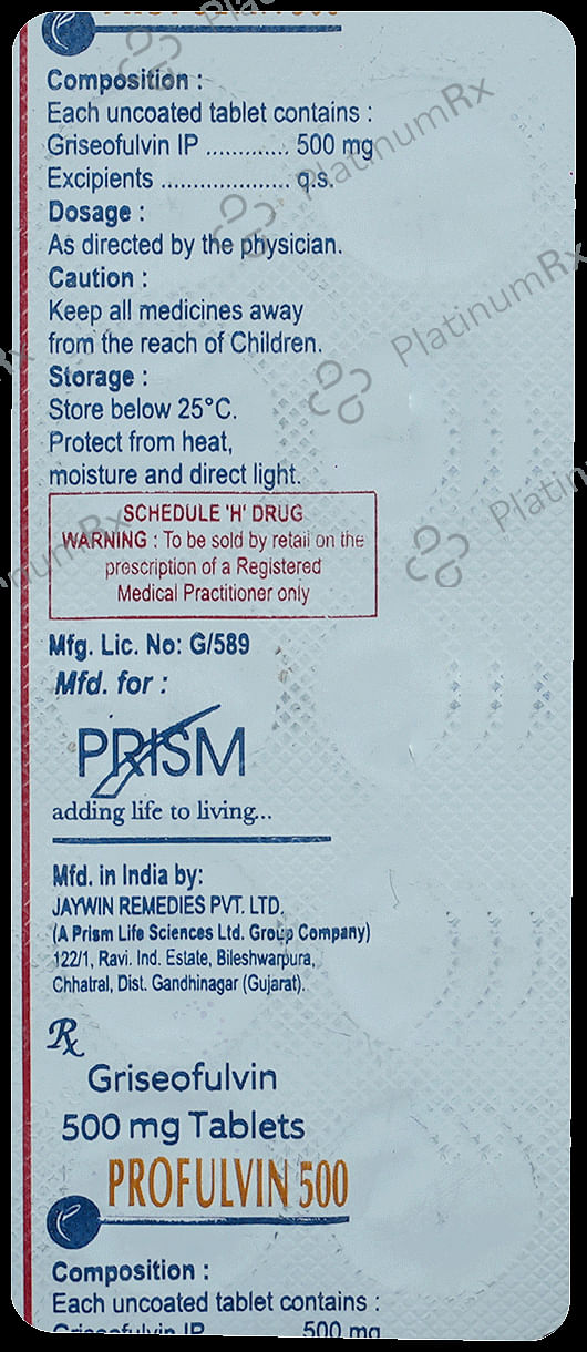 Profulvin 500 Tablet 10s
