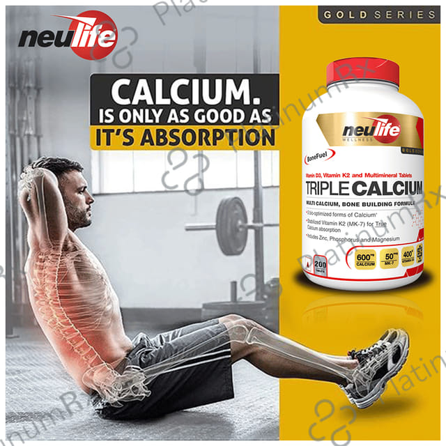 Neulife Triple Calcium Vitamin D3 Vitamin K2 & Multimineral Tablet 200s