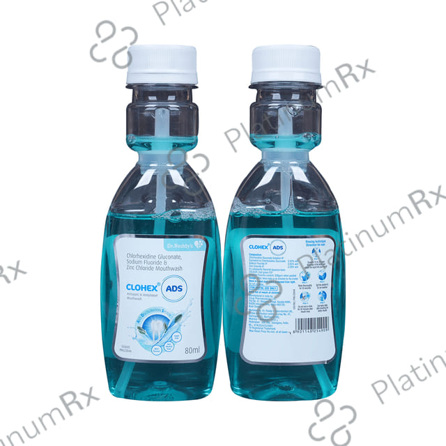 Clohex ADS Mouth Wash Mint Sugar Free Mouth Wash 80ml