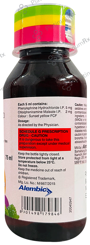 Wikoryl AF 2/5mg Syrup 75ml