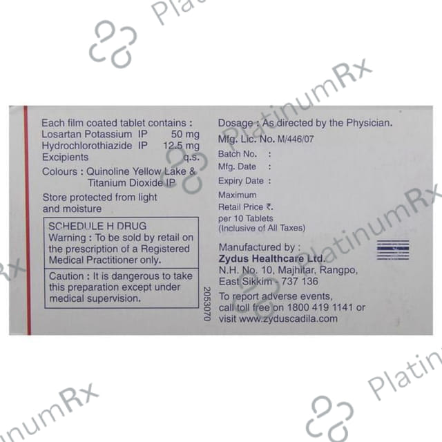 Losacar H 12.5/50mg Tablet 10s