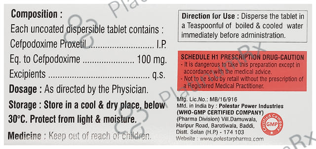 Spido 100mg Tablet DT