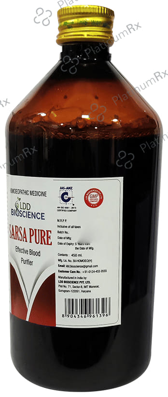 LDD Bioscience Sarsa Pure Blood Purifier Syrup 450 ml