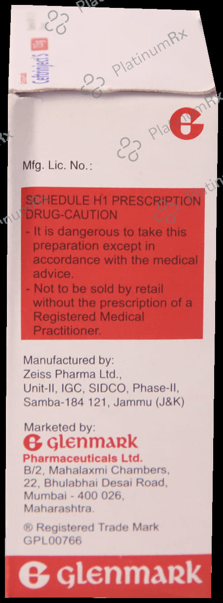 Ceftrinject S 1000/500mg Injection 10ml