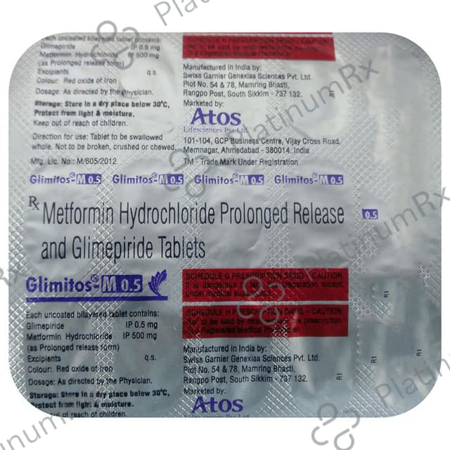 Glimitos M 0.5mg/500mg Tablet PR 10 Tablet PR