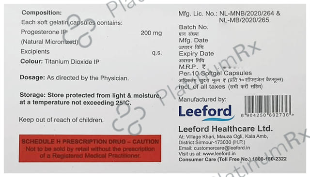 Gestoford 200mg Capsule 10s