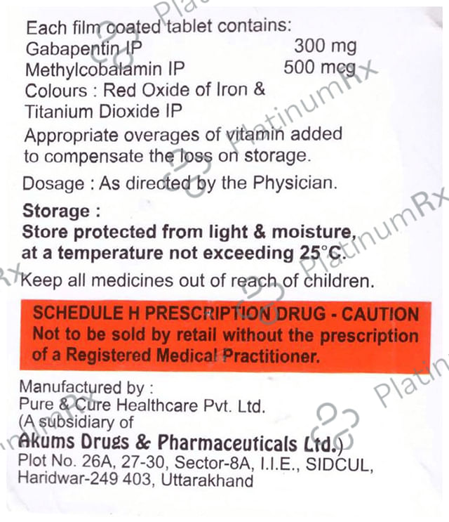 Actigaba M 300mg/500mcg Tablet 10s