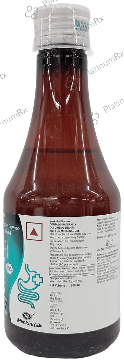 Overzyme Saunf Flavour Gluten Free Syrup 200ml