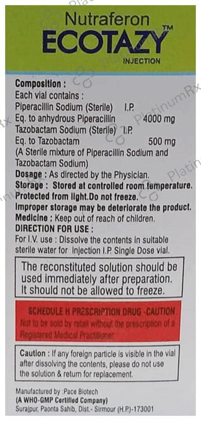 Ecotazy 4.5gm Injection