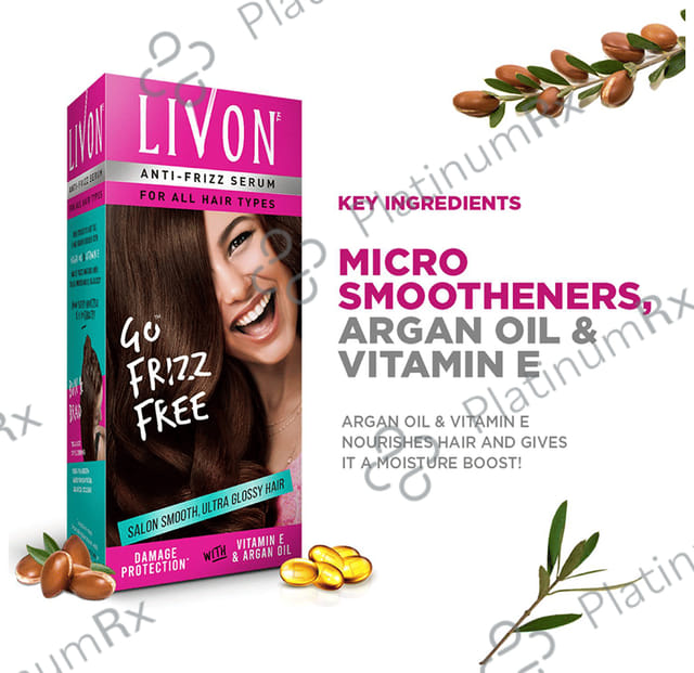 Livon Anti-Frizz Serum for All Hair Types 50 Serum