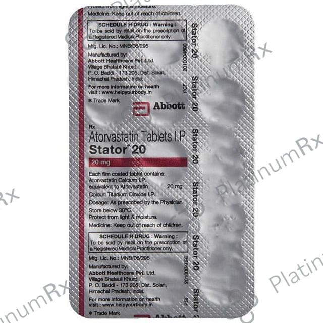 Stator 20mg Tablet 15s