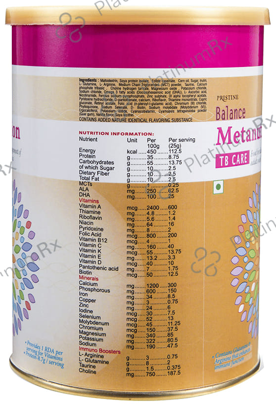 Pristine Balance Metanutrition TB Care Powder