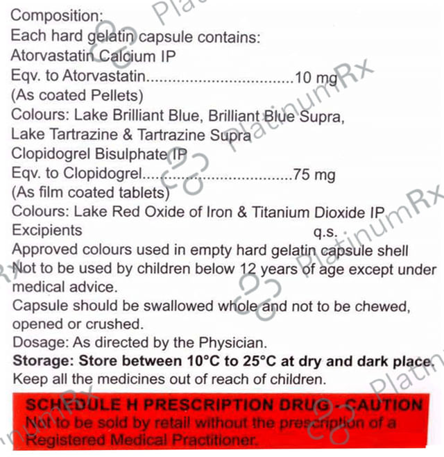 Atorsave CV 10/75mg Capsule 10s