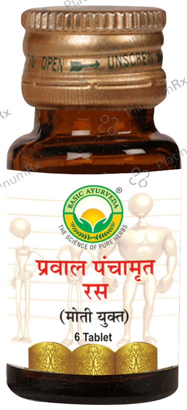 Basic Ayurveda Prawal Panchamrit Ras 6 tablets