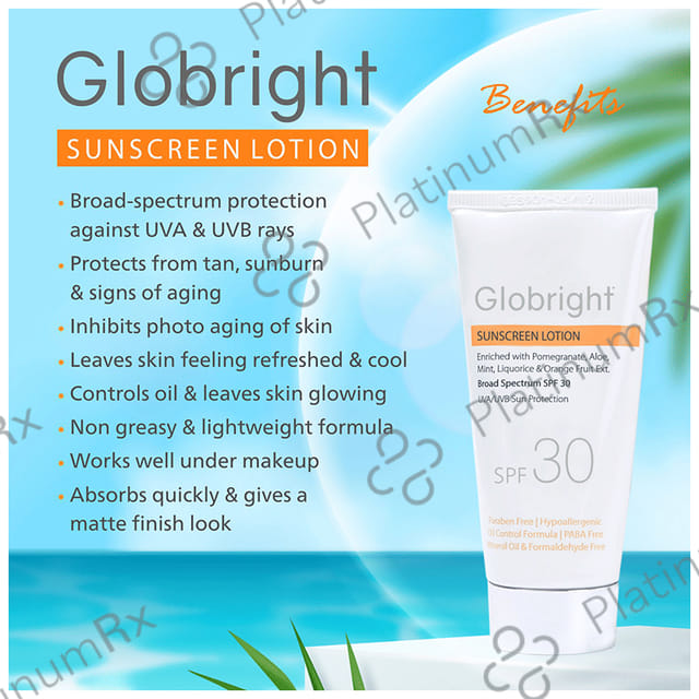 Globright Sunscreen Lotion SPF 30 (50ml Each) 2 Tube