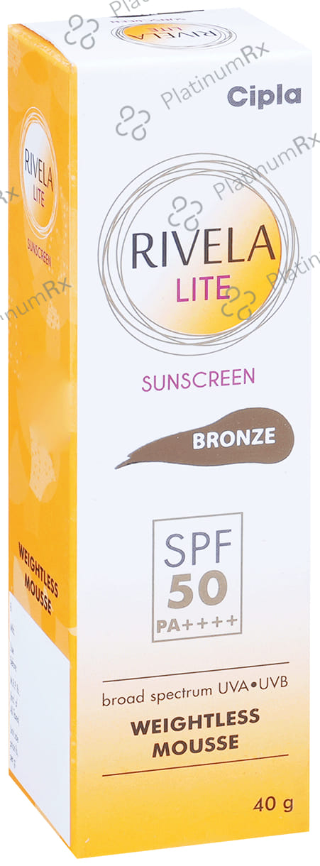 Rivela Lite Sunscreen Bronze SPF 50+ Cream 40gm