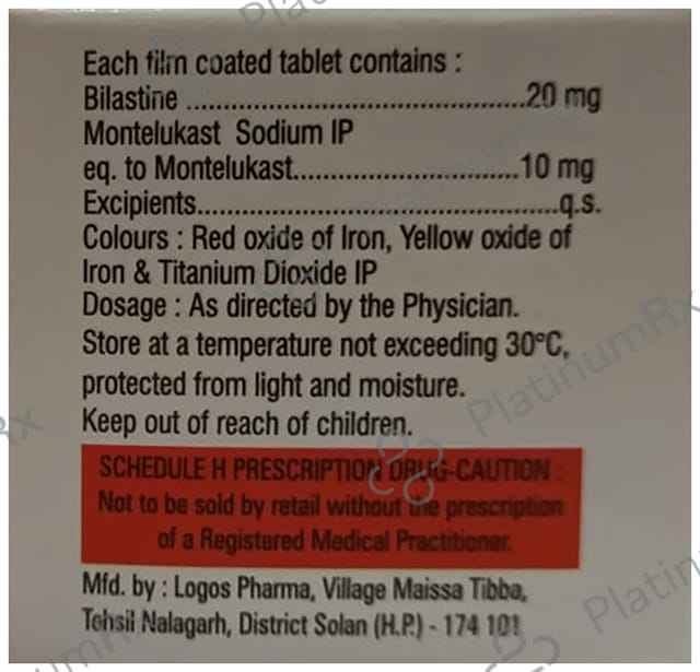 Brolast M 20/10mg Tablet 10s