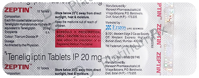 Zeptin 20mg Tablet 15 tablets