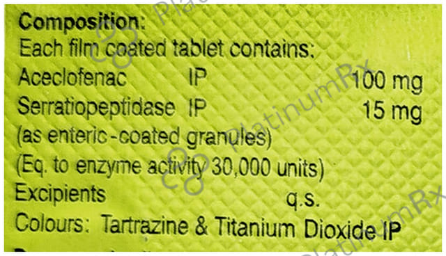 Alcinac SP 100/15mg Tablet 10s