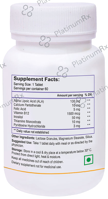 Biotrex Vitamin B12 & ALA 1500mg for Nerve Health & Blood Replenishment - Tablet