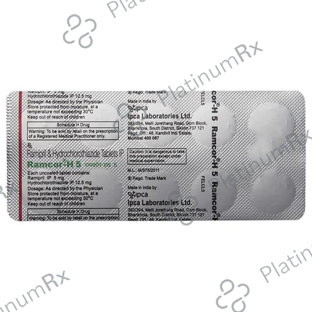 Ramcor H 5 12.5/5mg Tablet 10s